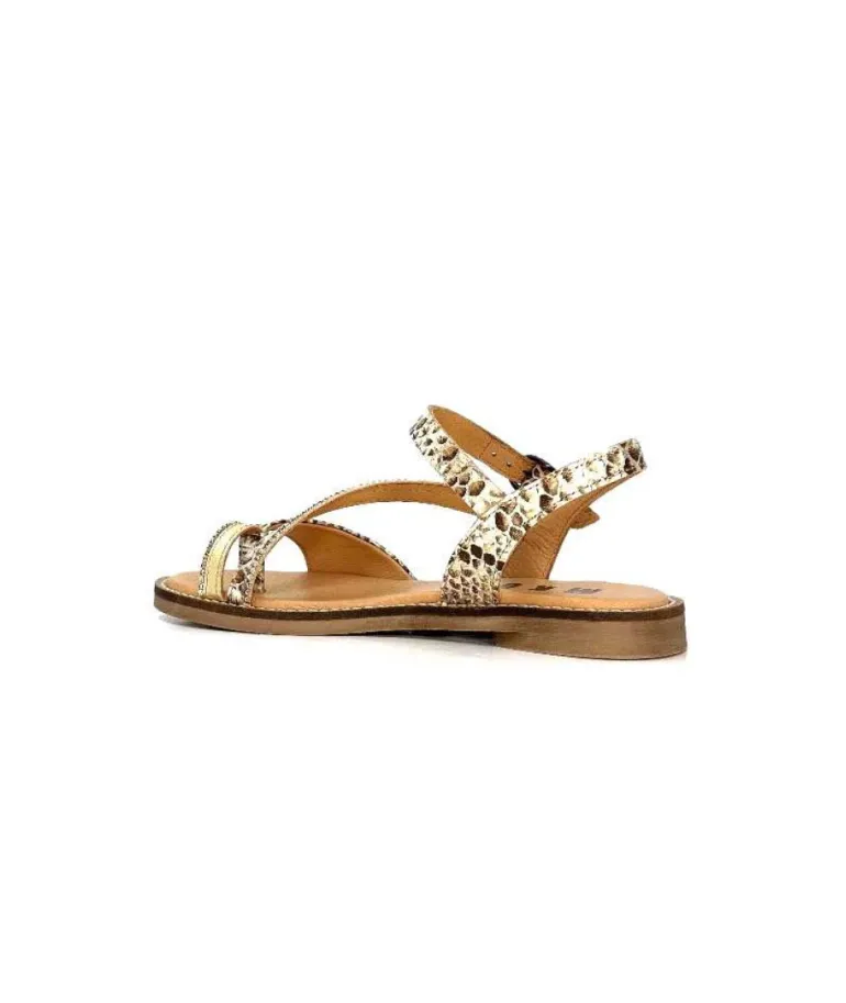 Mkd Agate 2 Cuir Metal Or Marron