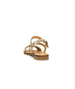 Mkd Agate 2 Cuir Metal Or Marron