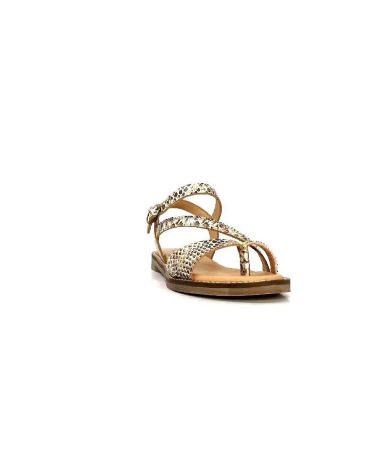 Mkd Agate 2 Cuir Metal Or Marron