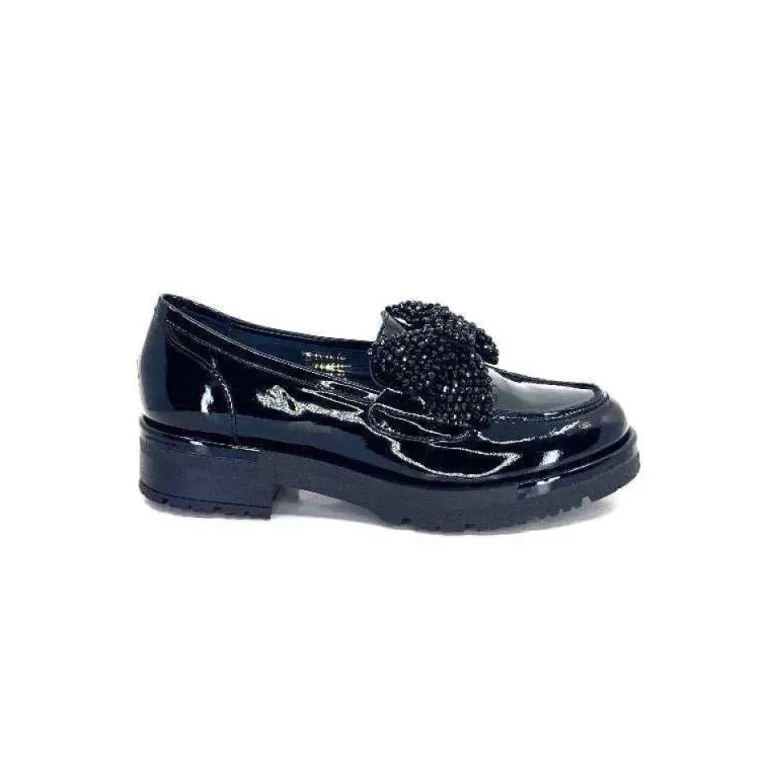 Mocassins Myma 6765 Cuir Vernis Noir