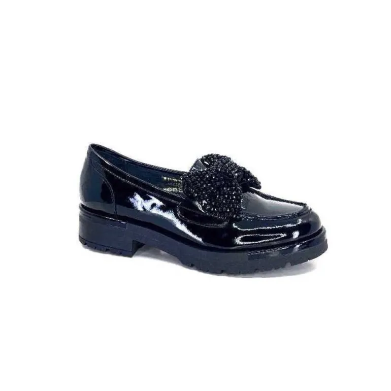 Mocassins Myma 6765 Cuir Vernis Noir