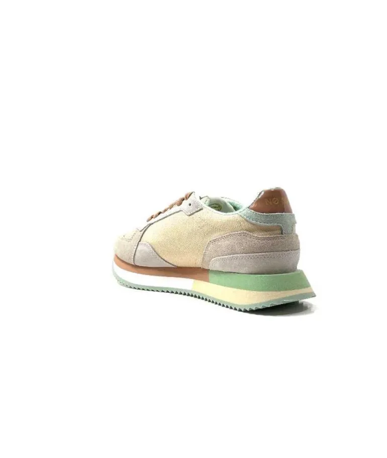 No Name Mia Jogger Daim Textile Beige Pastel Vert