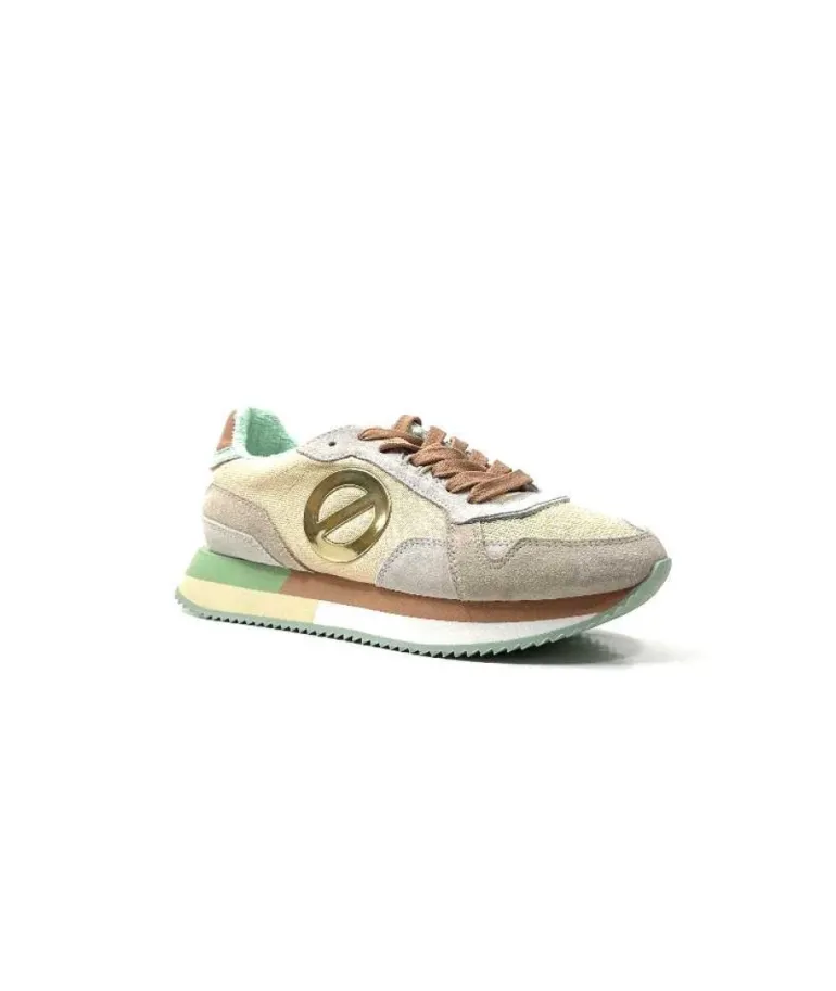 No Name Mia Jogger Daim Textile Beige Pastel Vert