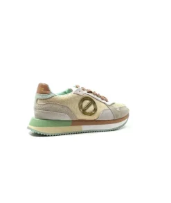 No Name Mia Jogger Daim Textile Beige Pastel Vert