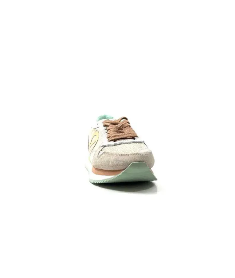 No Name Mia Jogger Daim Textile Beige Pastel Vert