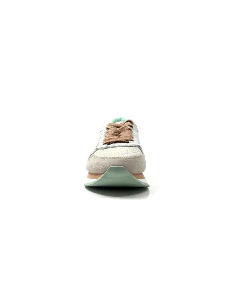 No Name Mia Jogger Daim Textile Beige Pastel Vert