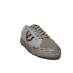 No Name Strike Side Cuir Blanc Or