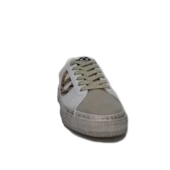 No Name Strike Side Cuir Blanc Or