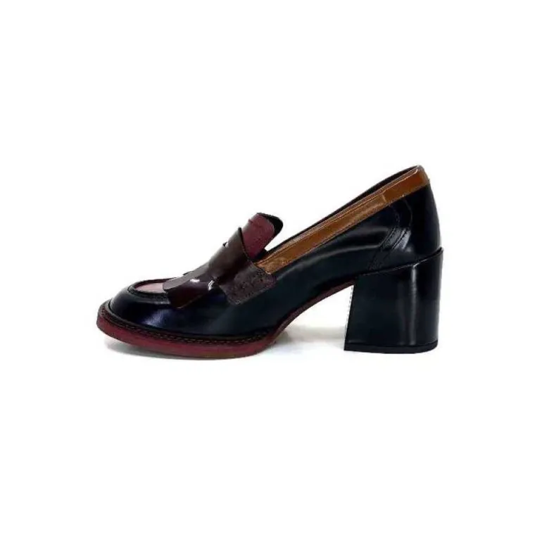 Pertini 32321 D4 Cuir Glace Noir Bordeaux