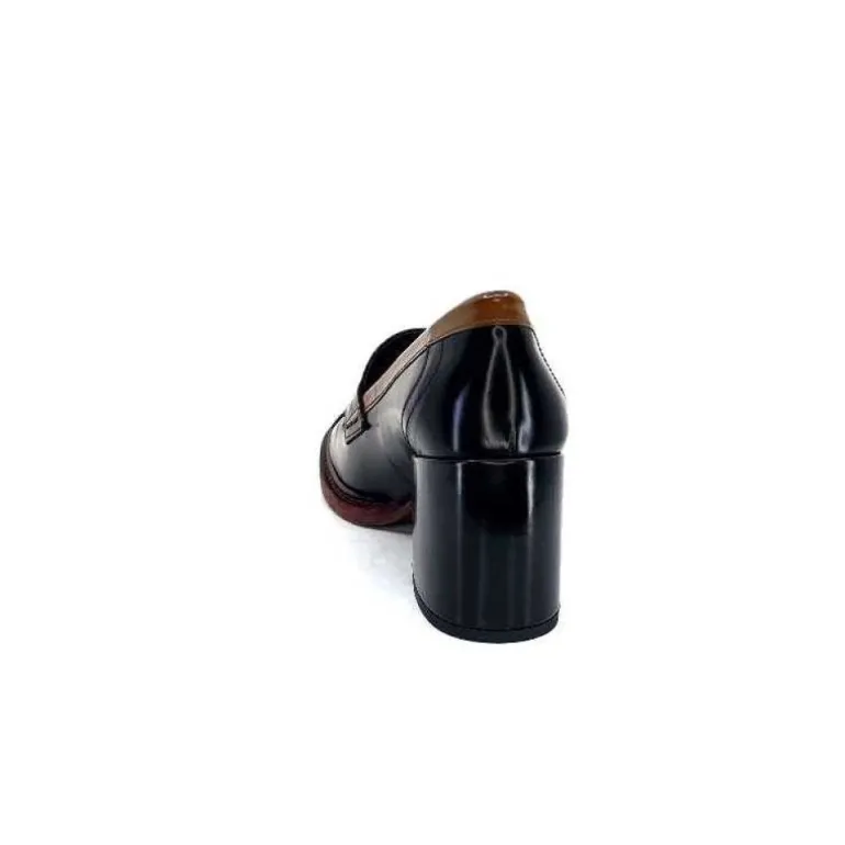 Pertini 32321 D4 Cuir Glace Noir Bordeaux