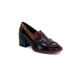 Pertini 32321 D4 Cuir Glace Noir Bordeaux