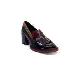Pertini 32321 D4 Cuir Glace Noir Bordeaux