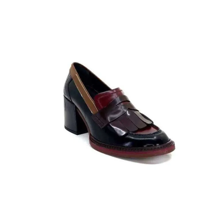 Pertini 32321 D4 Cuir Glace Noir Bordeaux