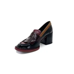 Pertini 32321 D4 Cuir Glace Noir Bordeaux