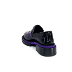 Pertini 32416 D7 Cuir Noir Violet