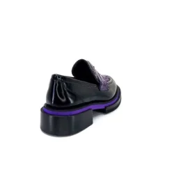 Pertini 32416 D7 Cuir Noir Violet