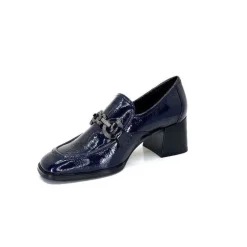 Regarde Le Ciel Vanessa 02 Cuir Vernis Bleu Marine