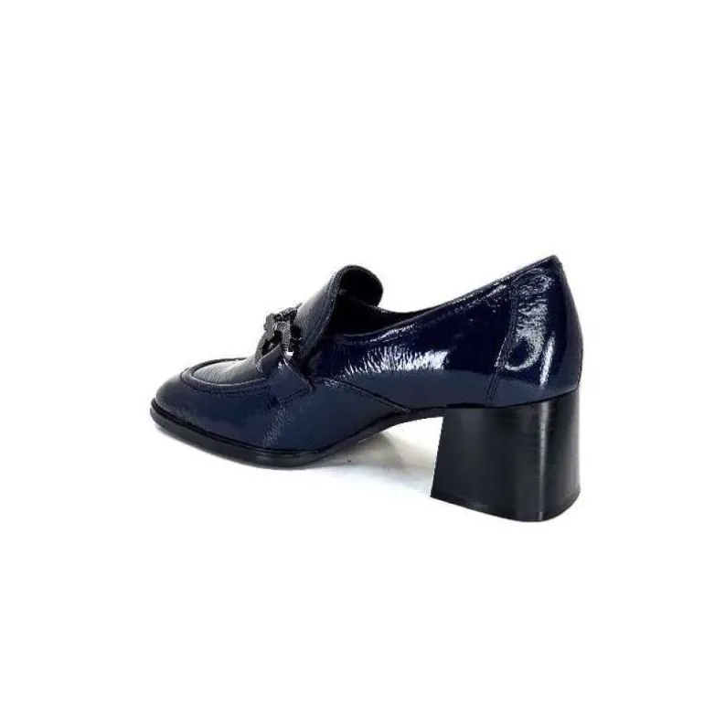 Regarde Le Ciel Vanessa 02 Cuir Vernis Bleu Marine