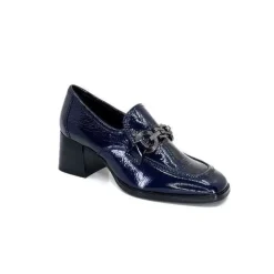 Regarde Le Ciel Vanessa 02 Cuir Vernis Bleu Marine