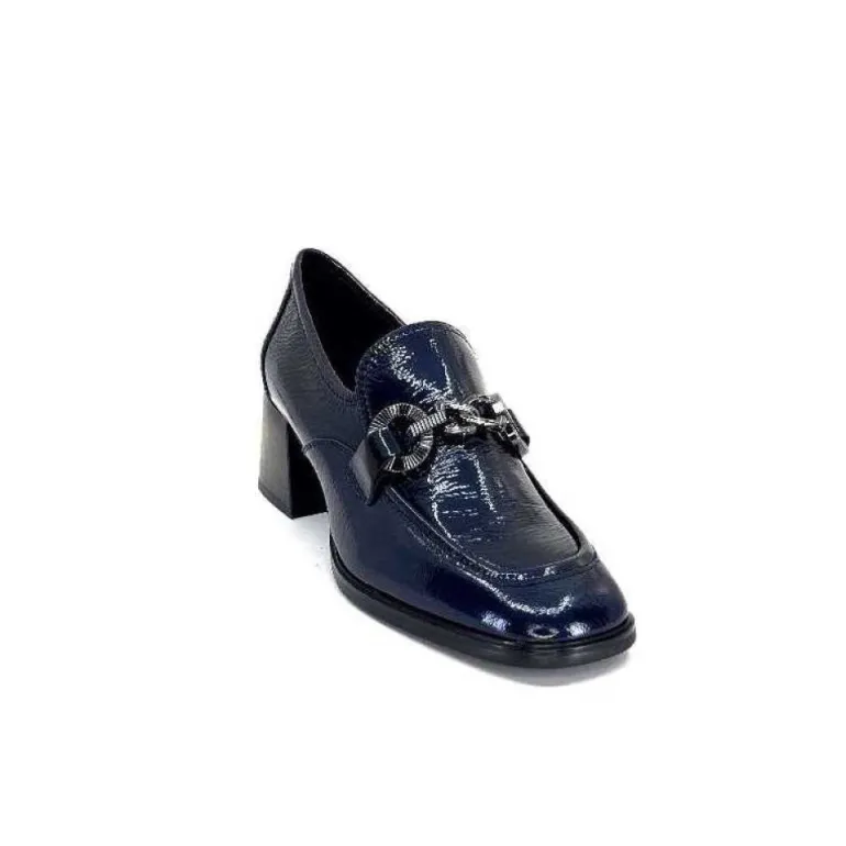 Regarde Le Ciel Vanessa 02 Cuir Vernis Bleu Marine