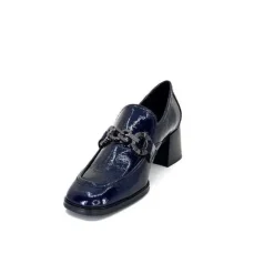 Regarde Le Ciel Vanessa 02 Cuir Vernis Bleu Marine