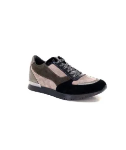 Reqins Electra Mix Daim Noir, Gris Cuir Acier & Cuir Vernis Noir