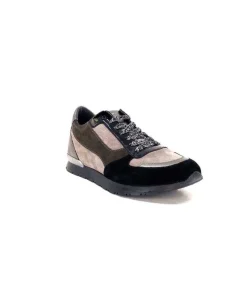 Reqins Electra Mix Daim Noir, Gris Cuir Acier & Cuir Vernis Noir