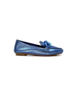 Requins Hartega Cuir Metal Bleu