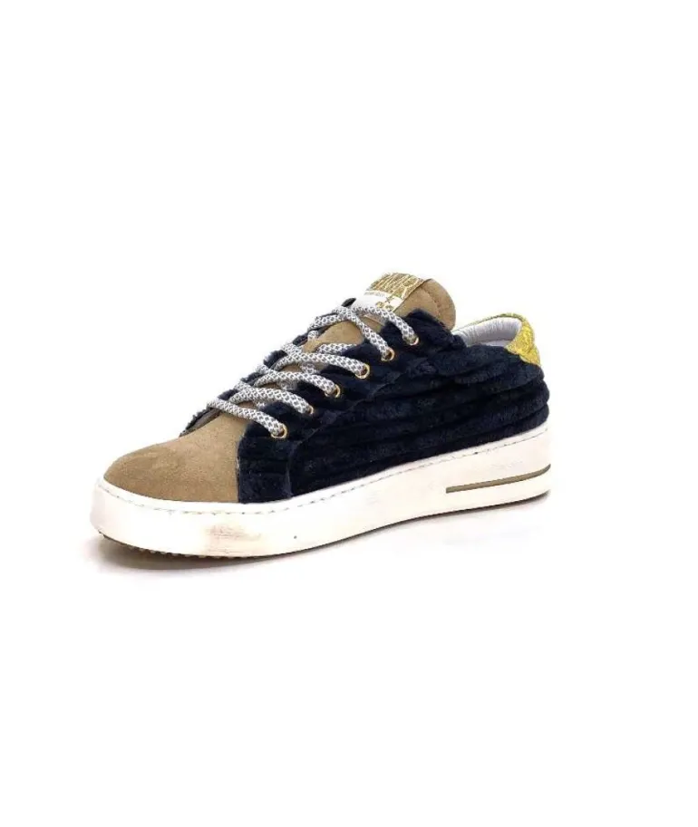 Semerdjian Smr Maya 8676 Velours Bleu Daim Beige