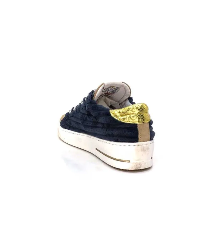 Semerdjian Smr Maya 8676 Velours Bleu Daim Beige