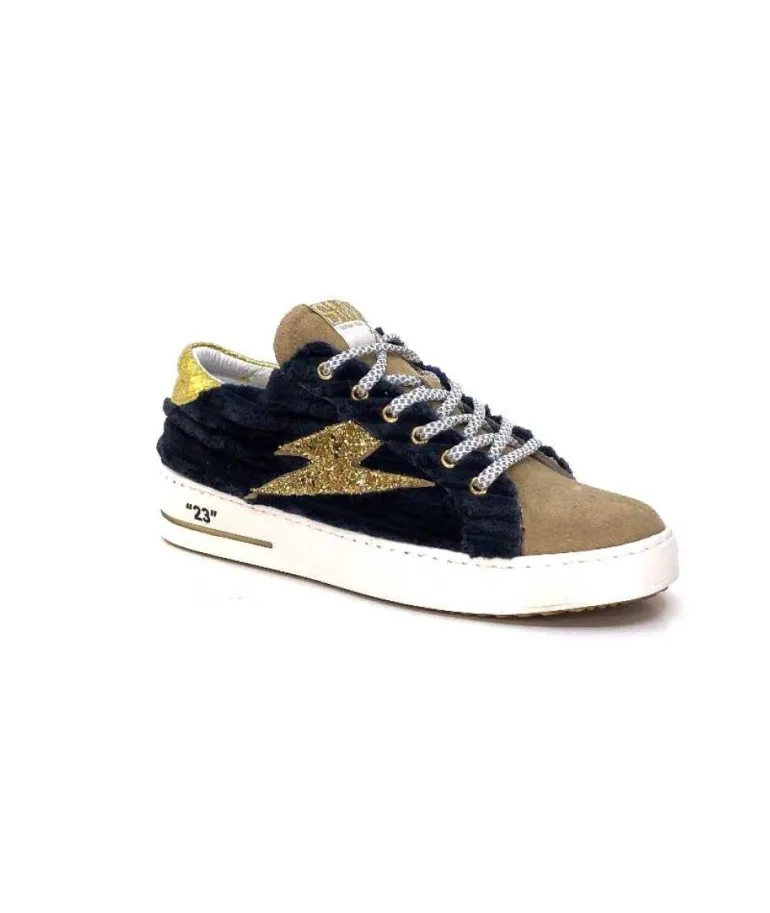 Semerdjian Smr Maya 8676 Velours Bleu Daim Beige