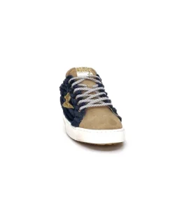 Semerdjian Smr Maya 8676 Velours Bleu Daim Beige