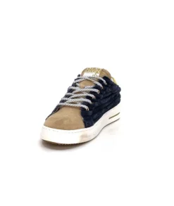 Semerdjian Smr Maya 8676 Velours Bleu Daim Beige