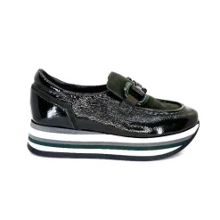 Softwaves 7.78.61 Cuir Vernis Et Daim Kaki