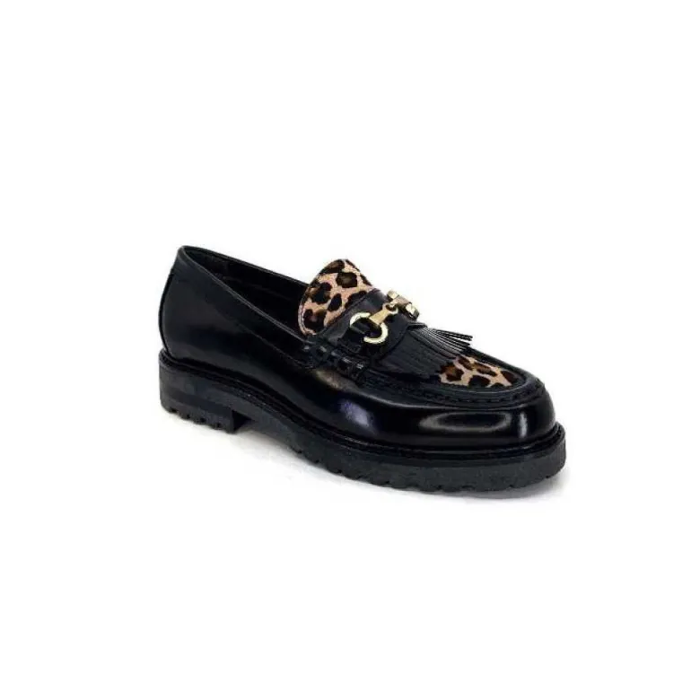 Triver Flight 707.01B Cuir Noir Poulain Leo