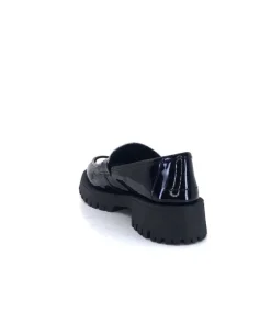 We Do 11244 Cg Cuir Noir & Vernis Blanc