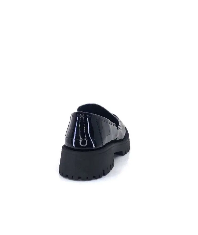 We Do 11244 Cg Cuir Noir & Vernis Blanc