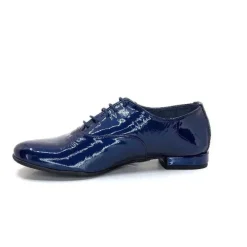 Xavier Danaud Cross Cuir Vernis Bleu