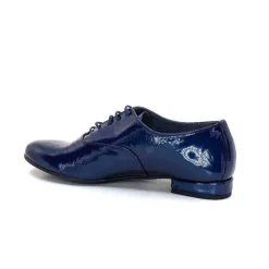 Xavier Danaud Cross Cuir Vernis Bleu