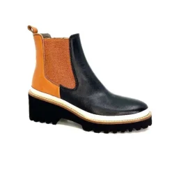 Xsa 9176 Calf Cuir Noir Camel