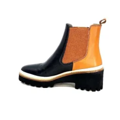 Xsa 9176 Calf Cuir Noir Camel