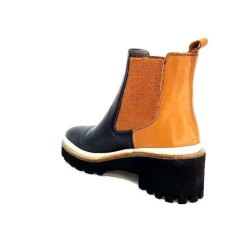 Xsa 9176 Calf Cuir Noir Camel