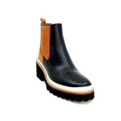 Xsa 9176 Calf Cuir Noir Camel