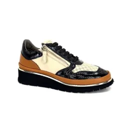 Xsa 9809 Cuir Noir, Marron & Creme