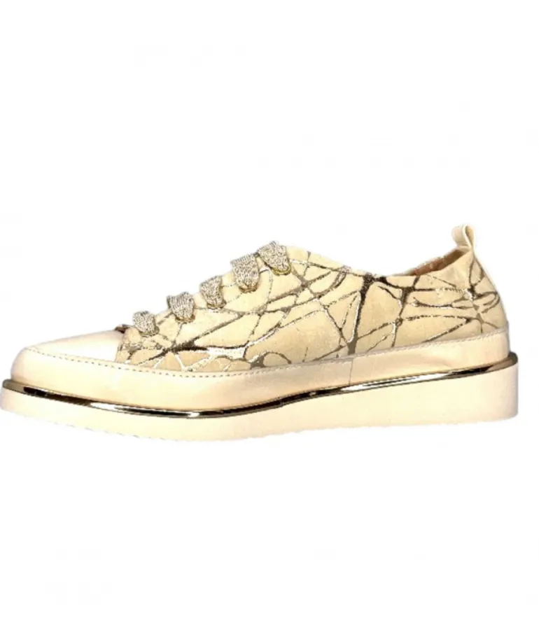 Xsa 8010 Daim Beige Cuir Or