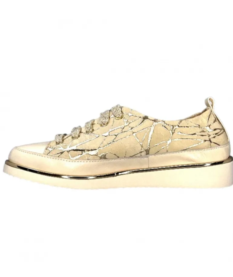 Xsa 8010 Daim Beige Cuir Or