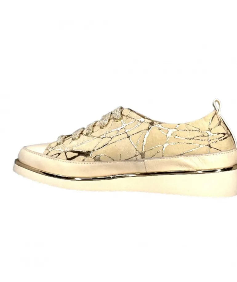 Xsa 8010 Daim Beige Cuir Or