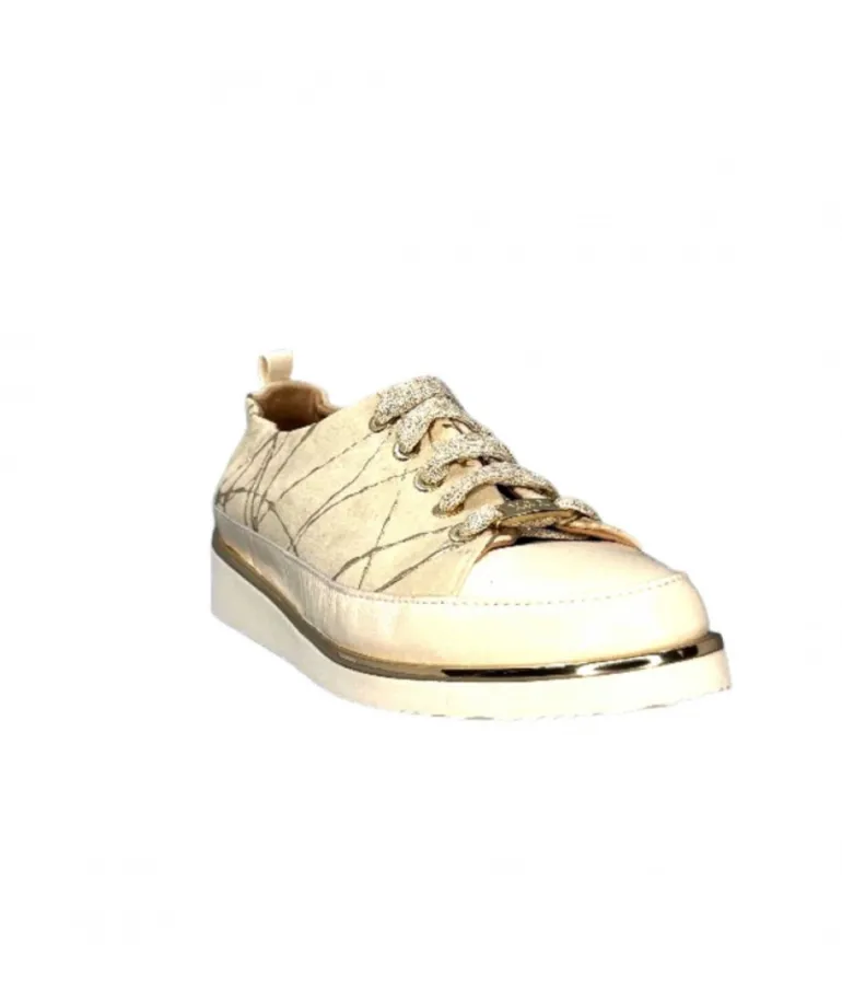 Xsa 8010 Daim Beige Cuir Or